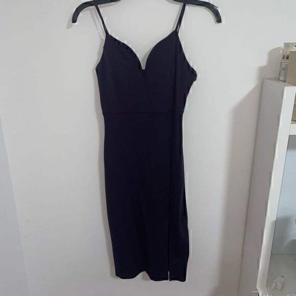 Purple Windsor slit spaghetti strap dress